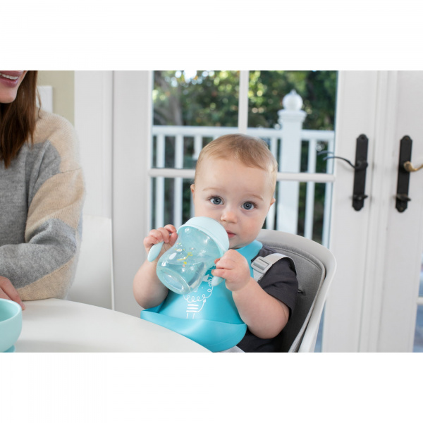 Tasse transition bec souple silicone 4m + bleu Chicco