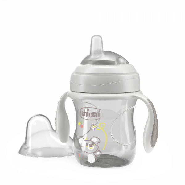 Tasse transition bec souple silicone 4m + rose Chicco