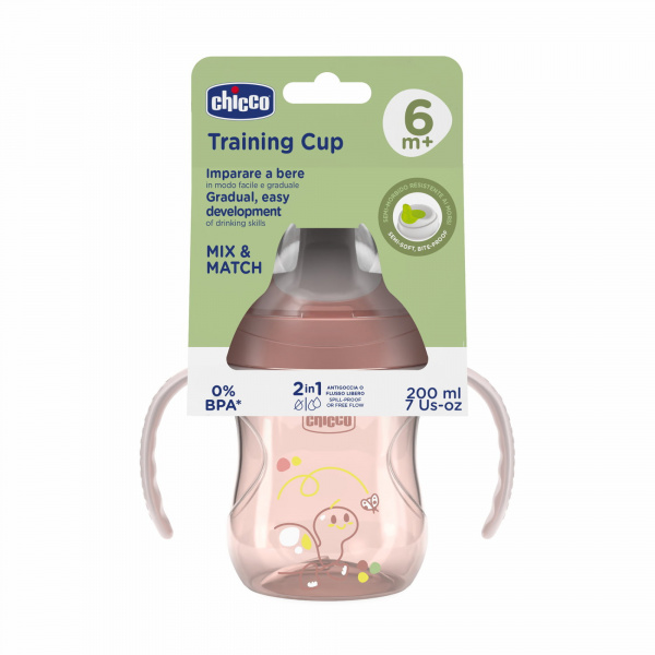 Tasse d'apprentissage rose Chicco