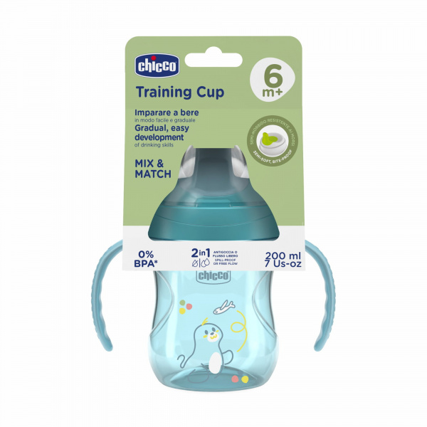 Tasse d'apprentissage bleu Chicco
