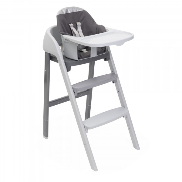 Chaise haute crescendo up steel cloud re_lux + kit tour d'observation crescendo up grey Chicco