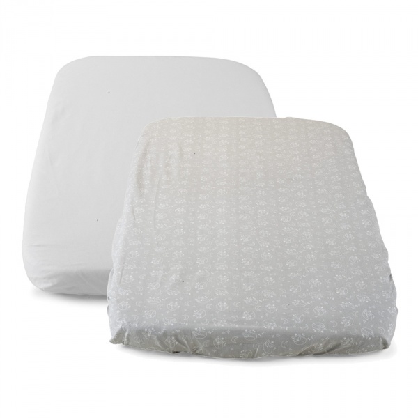 Lot de 2 draps housse next 2 me forever grey fox Chicco