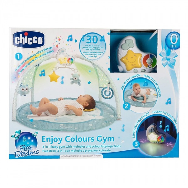 Tapis d'éveil bébé colors gym bleu Chicco