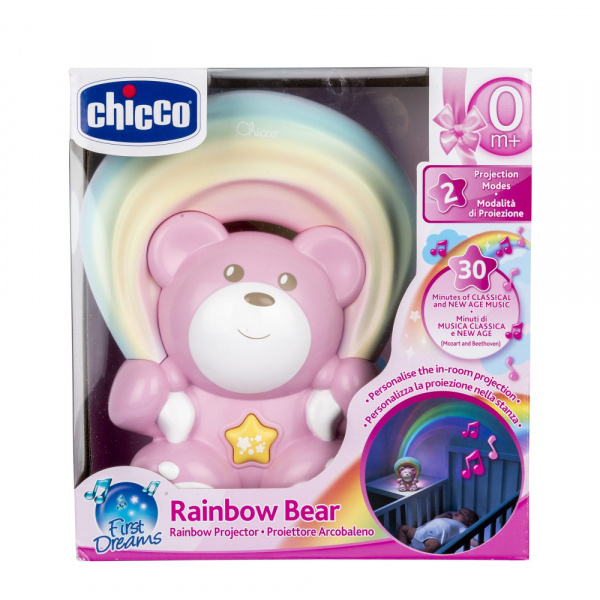 L'ourson arc-en-ciel - rose Chicco
