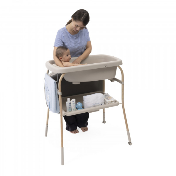 Table à langer soft bubble avec baignoire intégrée armonia scandinavian Chicco