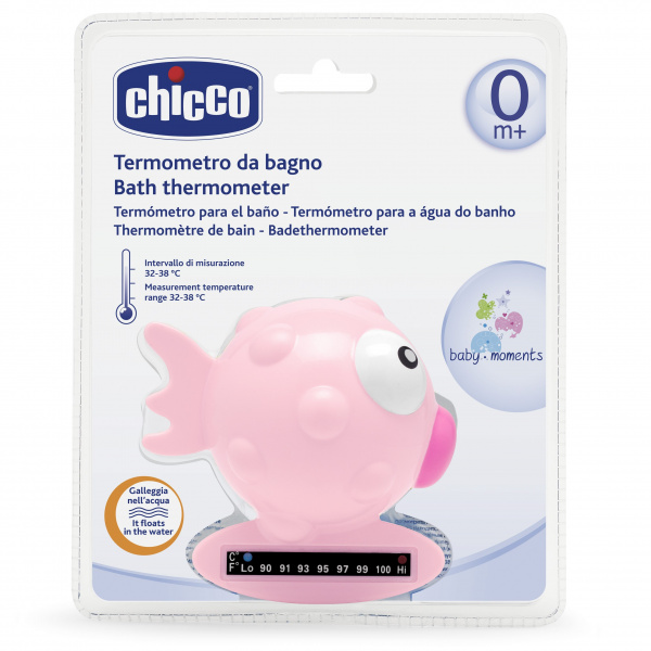 Thermomètre de bain poisson rose Chicco