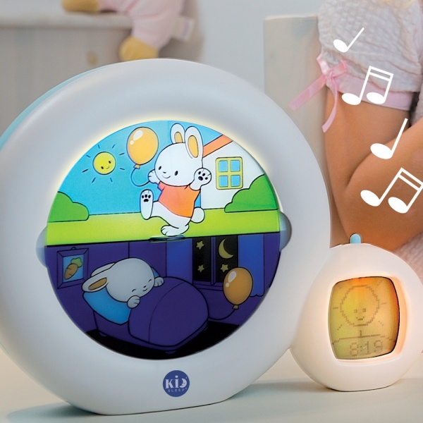 Veilleuse réveil bébé musicale évolutive moon blanc Pabobo