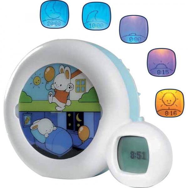 Veilleuse réveil bébé musicale évolutive moon blanc Pabobo