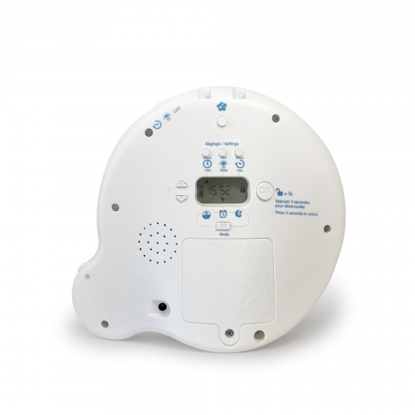 Veilleuse bébé réveil kid sleep essential blanc Pabobo