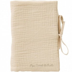 Protège carnet de santé gaze de coton biscuit Bb&co