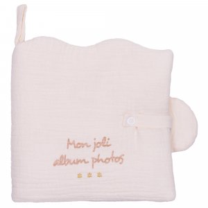 Livre album photos nuage gaze de coton ivoire Bb&co