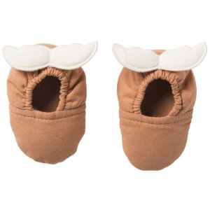 Chaussons ailes d'ange 0-6 mois cassonade et écru Bb&co