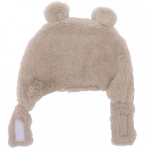Bonnet ours en fausse fourrure angora - beige 12/18 mois Bb&co