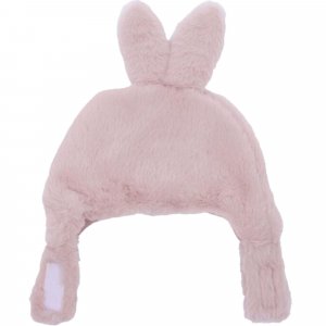 Bonnet lapin en fausse fourrure angora - pétale 0/6 mois Bb&co