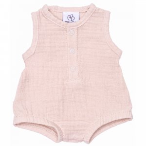 Barboteuse boutonnée en gaze pour poupée Bb&co