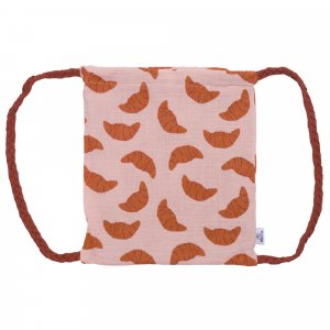 Sac à dos en gaze bretelles tressées croissants Bb&co