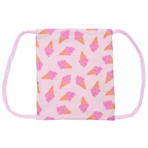 Sac à dos en double gaze bretelles tressées cornets de glace Bb&co