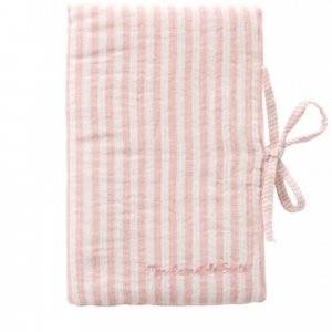 Protège carnet de santé soft stripes vieux rose Bb&co