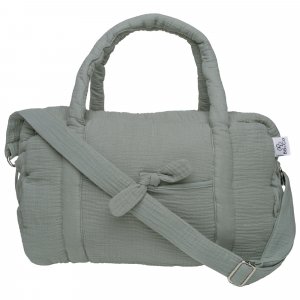 Sac à langer en gaze de coton vert de gris Bb&co