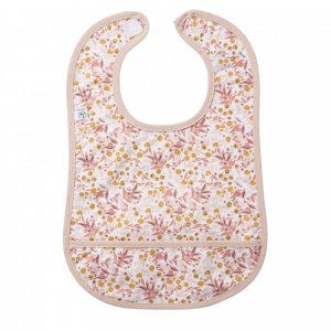 Bavoir coton liberty marsala et ocre Bb&co