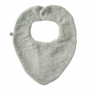 Bavoir bandana réversible vert de gris Bb&co