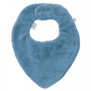 Bavoir-bandana réversible pierre bleue Bb&co