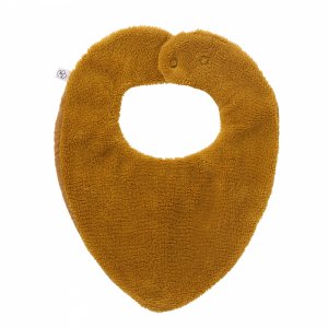 Bavoir-bandana réversible havane Bb&co