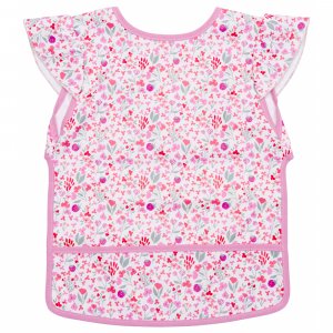 Bavoir imperméable liberty framboise 6-24 mois Bb&co