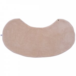 Bavoir 2 en 1 bi-matière (poncho/ épaule) fleurs/ biscuit Bb&co