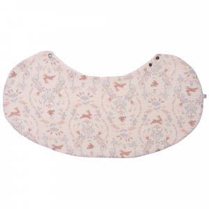 Bavoir 2 en 1 bi-matière (poncho/ épaule) jardin enchanté/ ivoire Bb&co