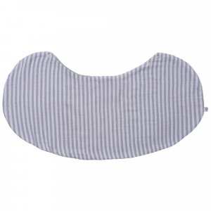 Bavoir 2 en 1 bi-matière (poncho/ épaule) rayé vert de gris Bb&co