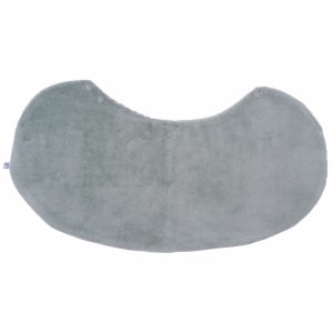 Bavoir 2 en 1 bi-matière (poncho/ épaule) rayé vert de gris Bb&co