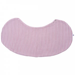 Bavoir 2 en 1 bi-matière (poncho/ épaule) rayé vieux rose Bb&co