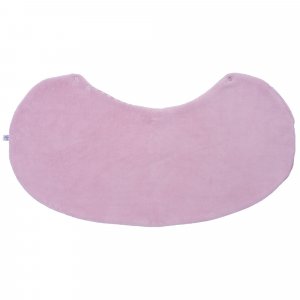 Bavoir 2 en 1 bi-matière (poncho/ épaule) rayé vieux rose Bb&co