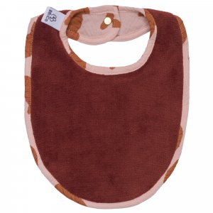 Grand bavoir bébé réversible toffee/ croissants Bb&co