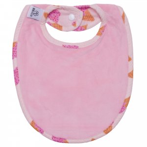 Grand bavoir bébé réversible toffee/ cornets de glace Bb&co