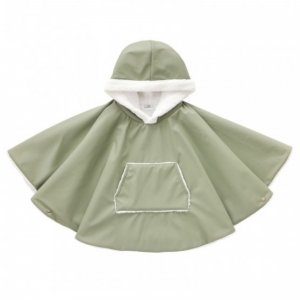 Poncho imperméable avec sherpa 12/24mois vert sauge Bb&co
