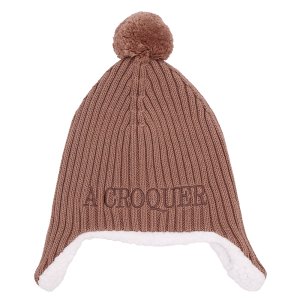 Bonnet péruvien bébé doublé sherpa a croquer mocha 12 à 36 mois Bb&co