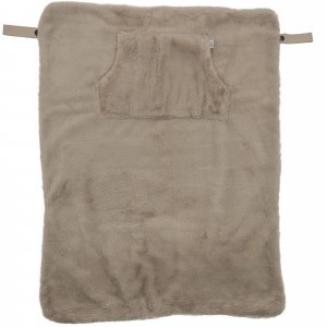 Couverture nomade fausse fourrure angora - beige Bb&co