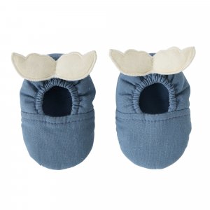 Chaussons avec ailes d'ange 0-6 mois pierre bleue Bb&co