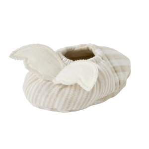 Chaussons avec ailes d'ange 0-6 mois rayé galet Bb&co