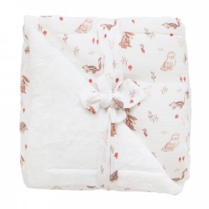 Couverture bébé luxe fausse fourrure ivoire 70 x 100 cm cosy forest Bb&co