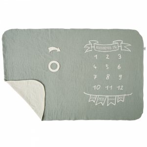 Couverture étape bébé - avec 2 accessoires - vert de gris / écru Bb&co