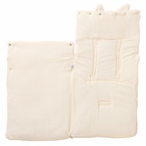 Nid d'ange fausse fourrure angora 0-6 mois ivoire Bb&co