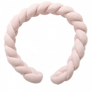 Tour de parc tressé ouatiné soft stripes vieux rose Bb&co