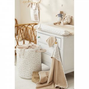 Doudou plat lapin petit cœur beige et coton Bb&co