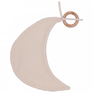 Doudou lune avec anneau dentition gaze et bambou Bb&co