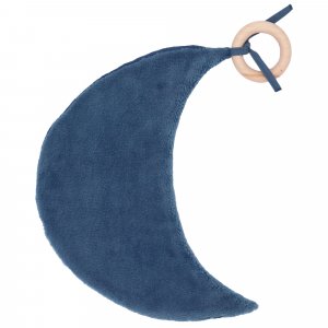 Doudou lune avec anneau dentition gaze et bambou Bb&co