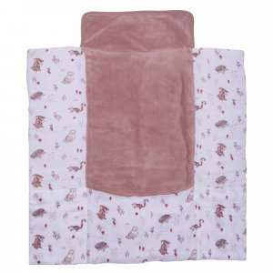 Tapis à langer pliable avec poches gaze de coton clairière / mocha Bb&co