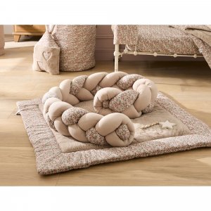 Tapis de jeu réversible liberty / fausse fourrure beige - afternoon tea Bb&co